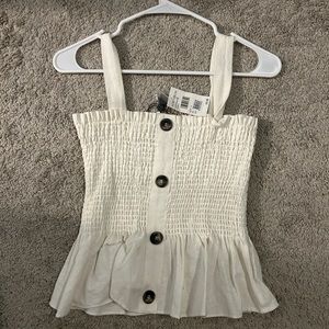 NORDSTROM white buttoned tanktop